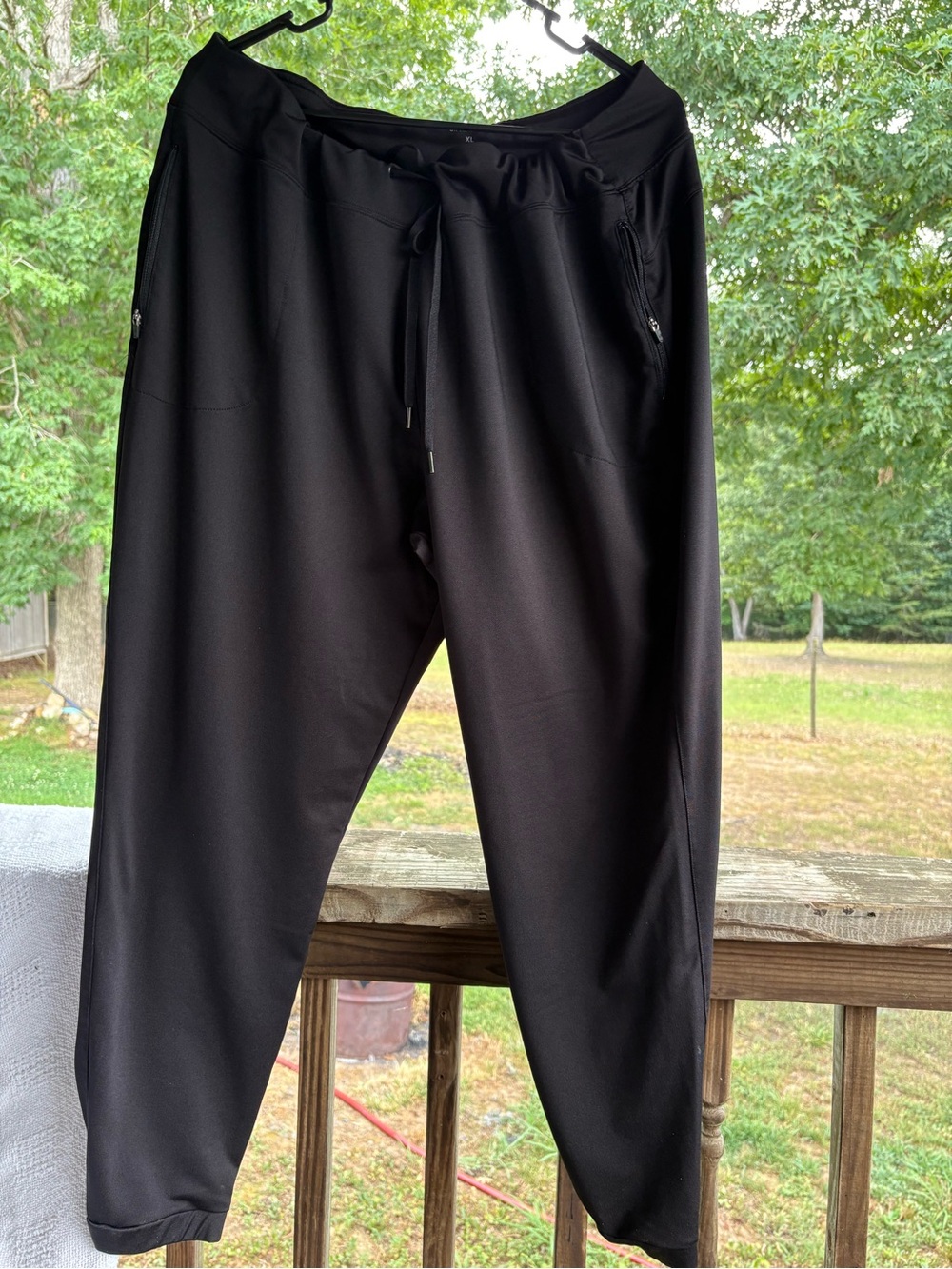 Tek Gear On-The-Go Gear Black Joggers Pants womens  XL Zip Pockets Athletic